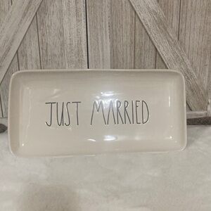 Rae Dunn Just Married Ceramic Tray